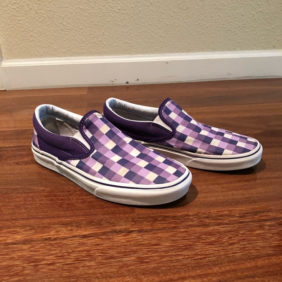 vans purple checkered